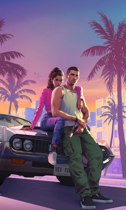 Download Grand Theft Auto VI Characters Wallpaper in 480x800 Resolution