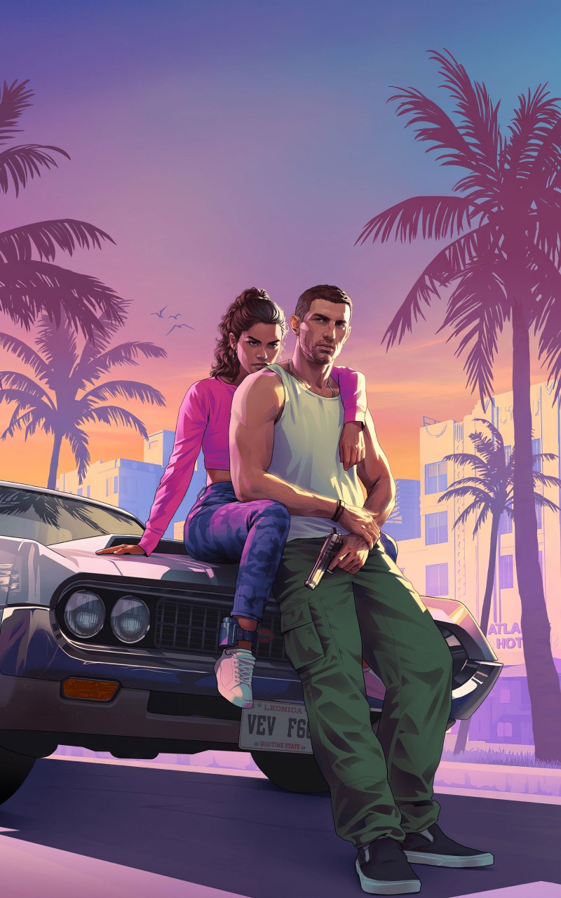 Download Grand Theft Auto VI Characters Wallpaper in 800x1280 Resolution