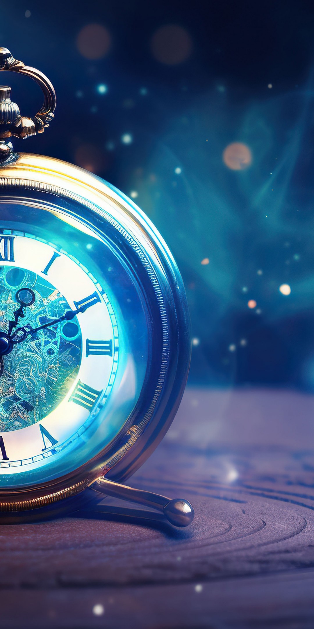 Download Magical Vintage Pocket Watch Wallpaper in 1080x2160 Resolution