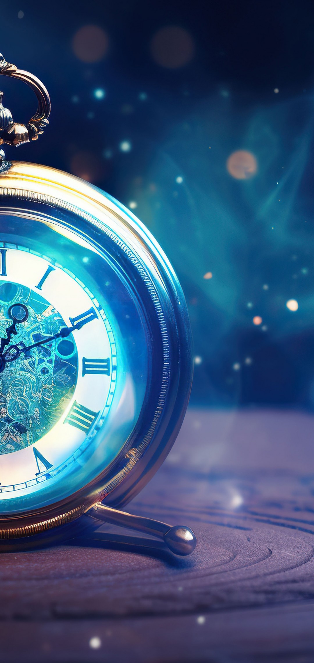 Download Magical Vintage Pocket Watch Wallpaper in 1080x2280 Resolution