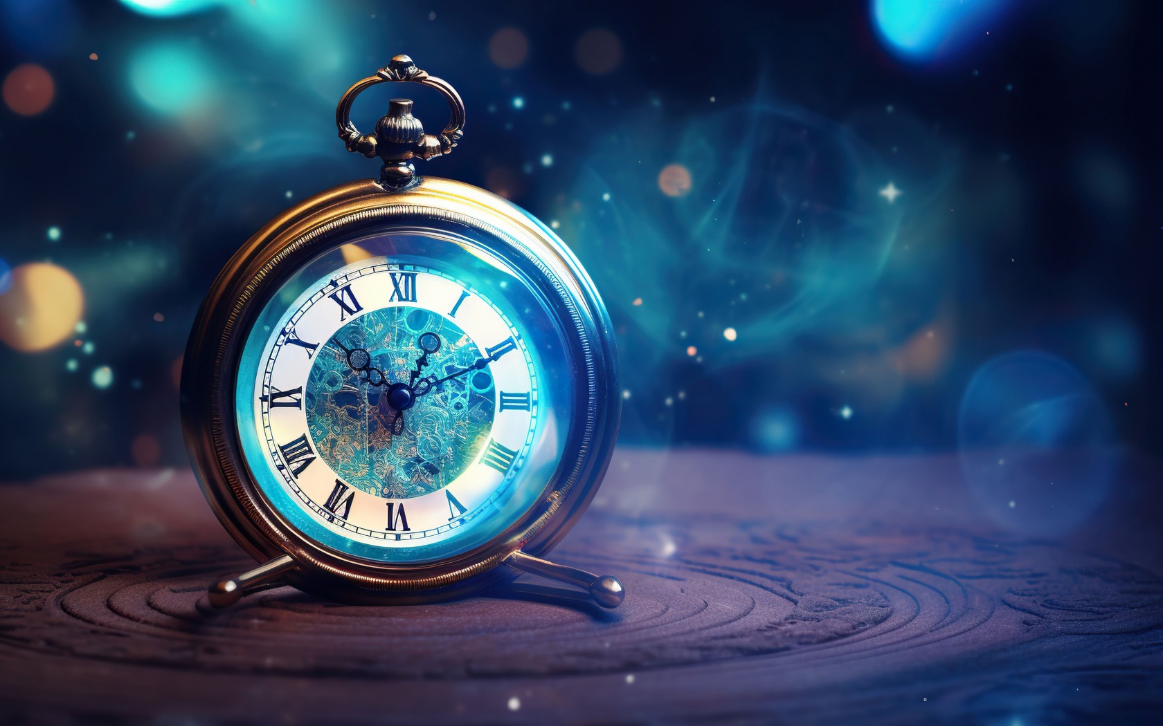 Download Magical Vintage Pocket Watch Wallpaper in 1680x1050 Resolution