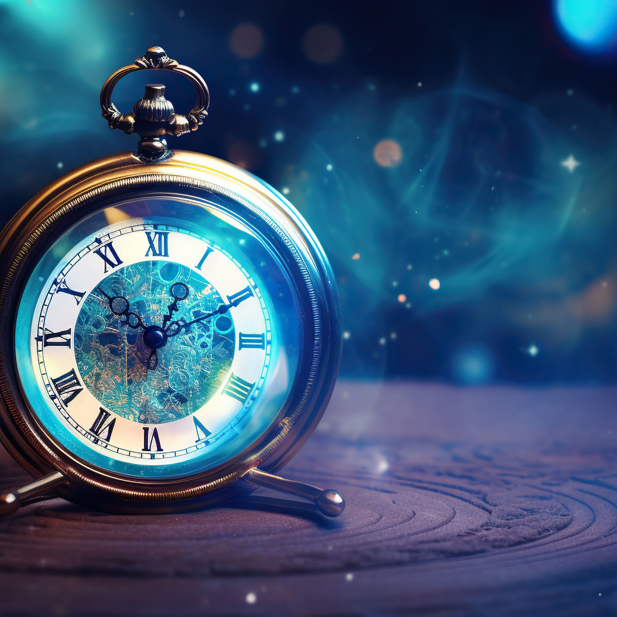 Download Magical Vintage Pocket Watch Wallpaper in 2048x2048 Resolution