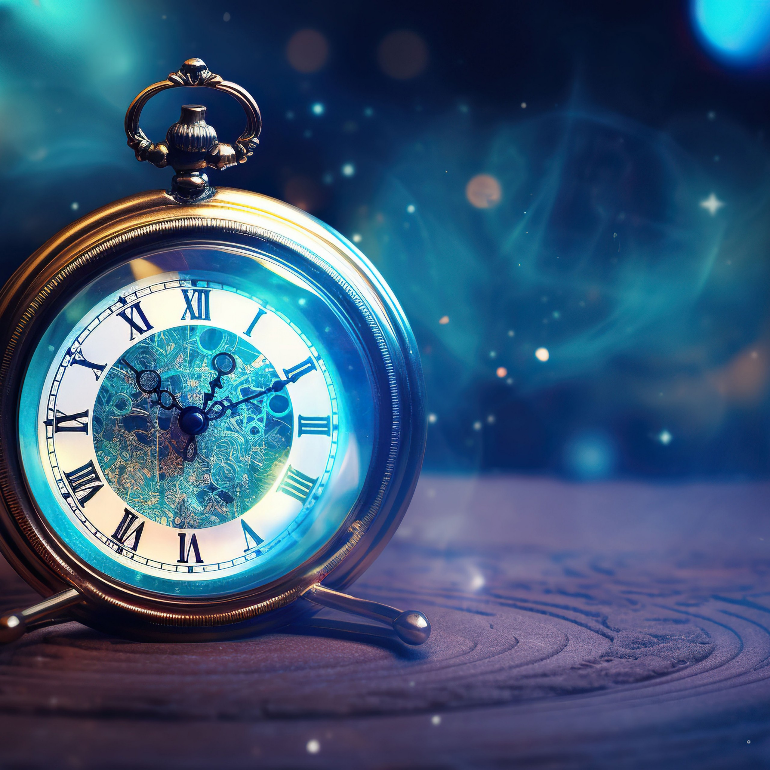 Download Magical Vintage Pocket Watch Wallpaper in 2560x2560 Resolution