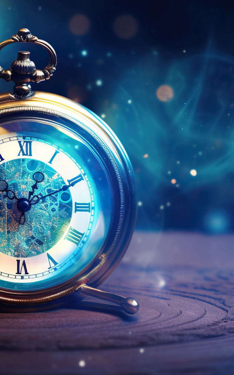 Download Magical Vintage Pocket Watch Wallpaper in 800x1280 Resolution