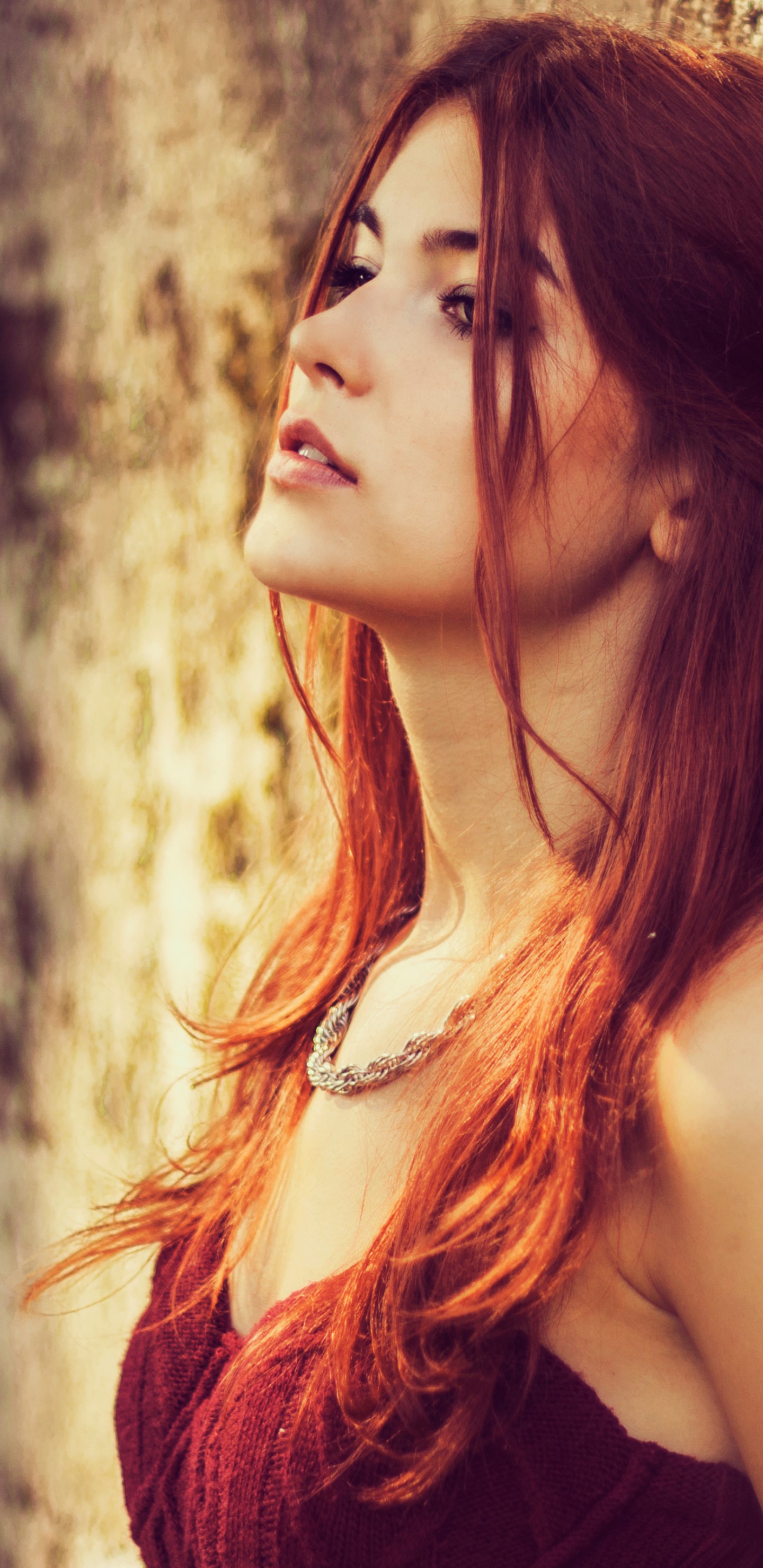 Download Redhead Beauty Girl Summer Photo Wallpaper In 1440x2960 Resolution