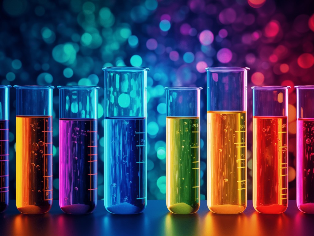 Download Glass Tubes Colored Liquid Wallpaper in 1024x768 Resolution