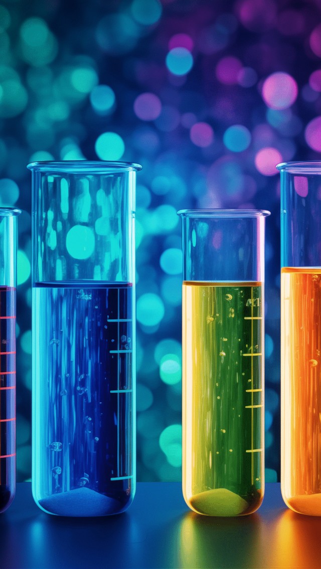 Download Glass Tubes Colored Liquid Wallpaper in 640x1136 Resolution