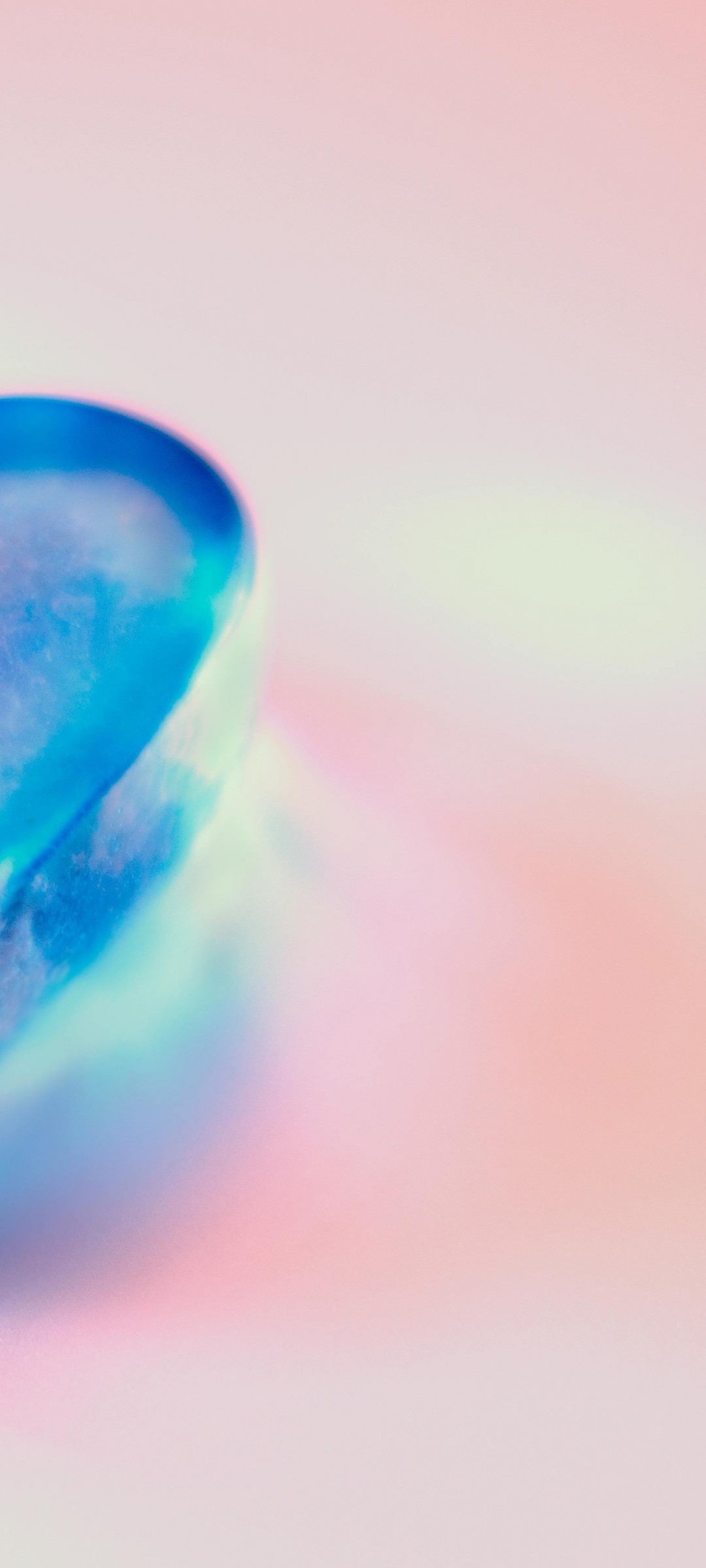 Download Blue Glass Heart Wallpaper in 1080x2400 Resolution
