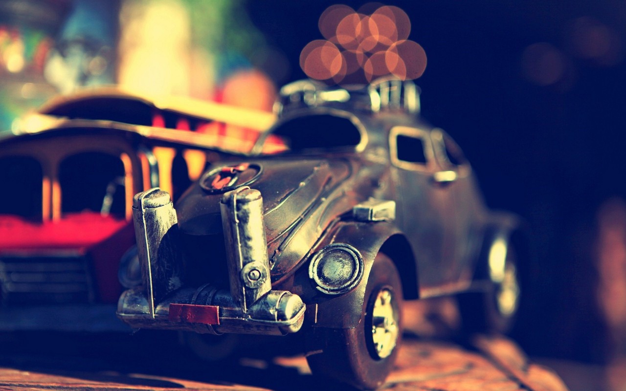 Download Old Vintage Toy Car Wallpaper in 1280x800 Resolution