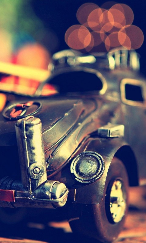 Download Old Vintage Toy Car Wallpaper in 480x800 Resolution
