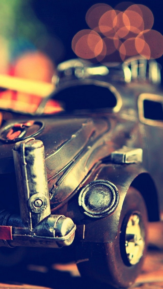 Download Old Vintage Toy Car Wallpaper in 640x1136 Resolution