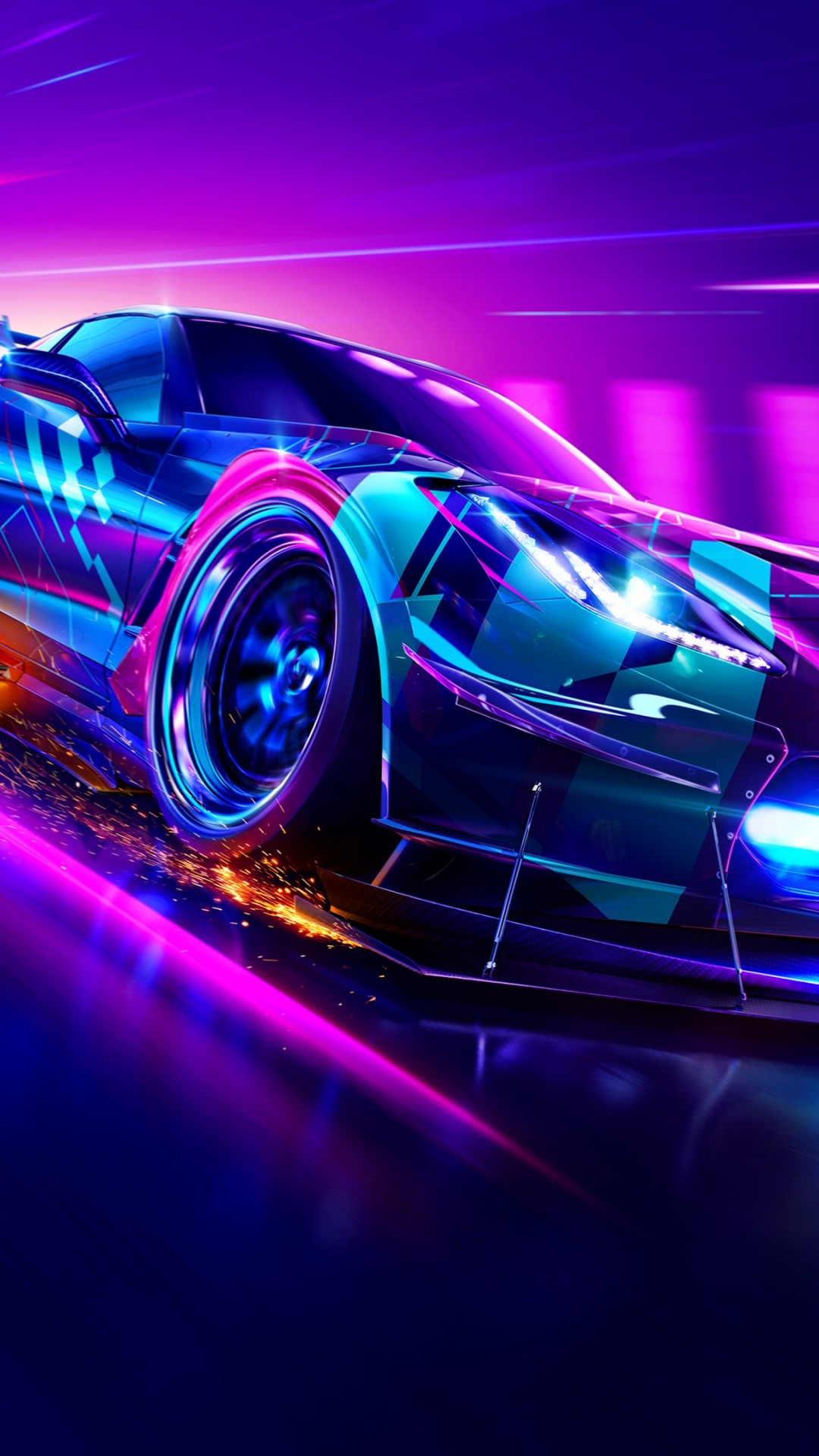 Download Need For Speed Heat Corvette C7 Wallpaper in 1080x1920 Resolution