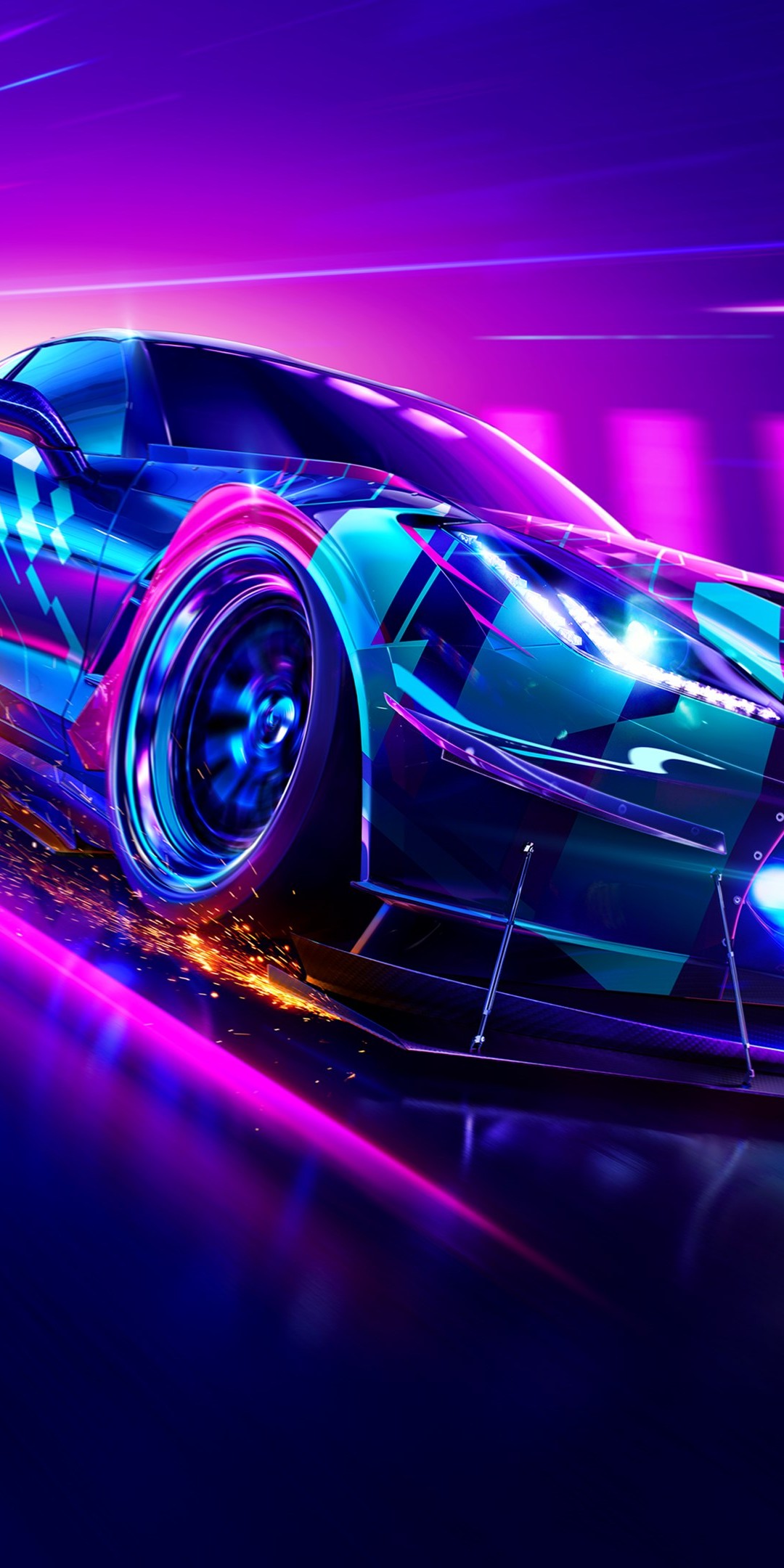 Download Need For Speed Heat Corvette C7 Wallpaper in 1080x2160 Resolution