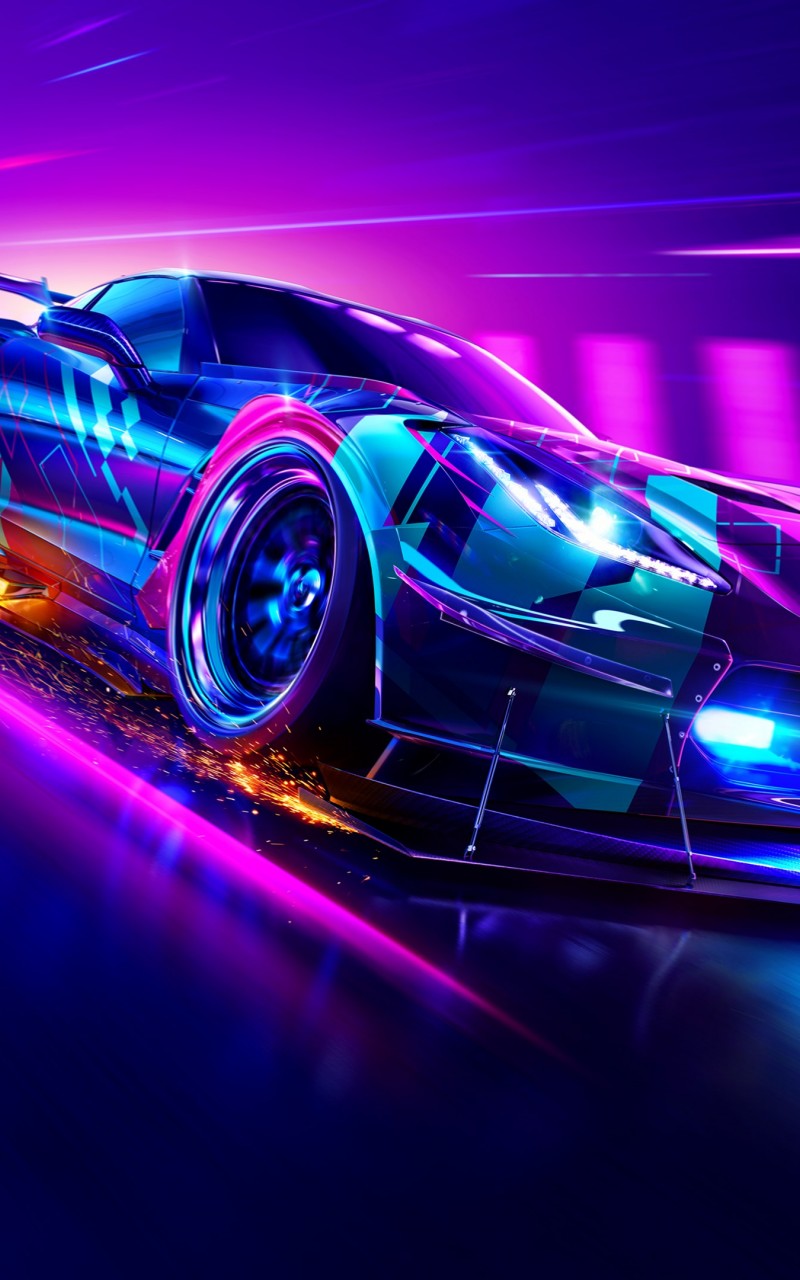 Download Need For Speed Heat Corvette C7 Wallpaper in 800x1280 Resolution
