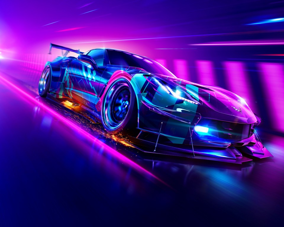 Download Need For Speed Heat Corvette C7 Wallpaper in 960x768 Resolution