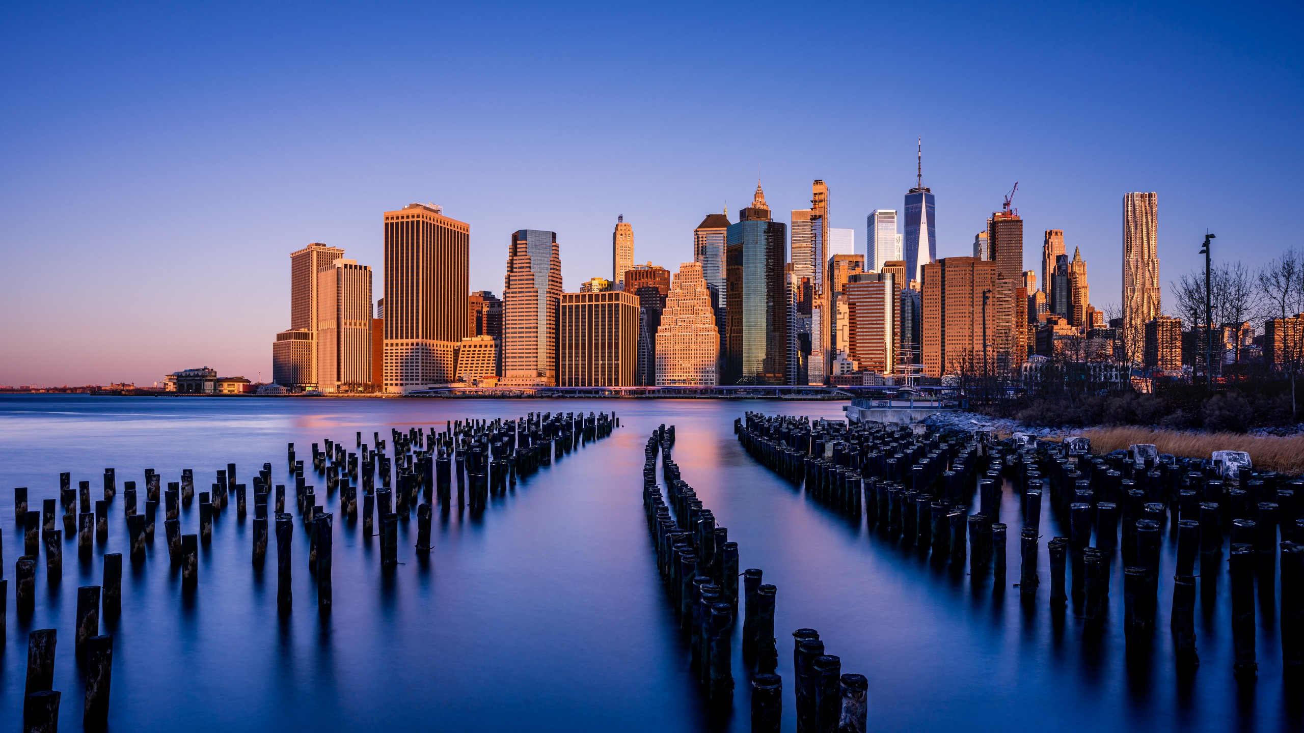 New York Brooklyn Manhattan Skyscrapers Wallpaper 2560x1440