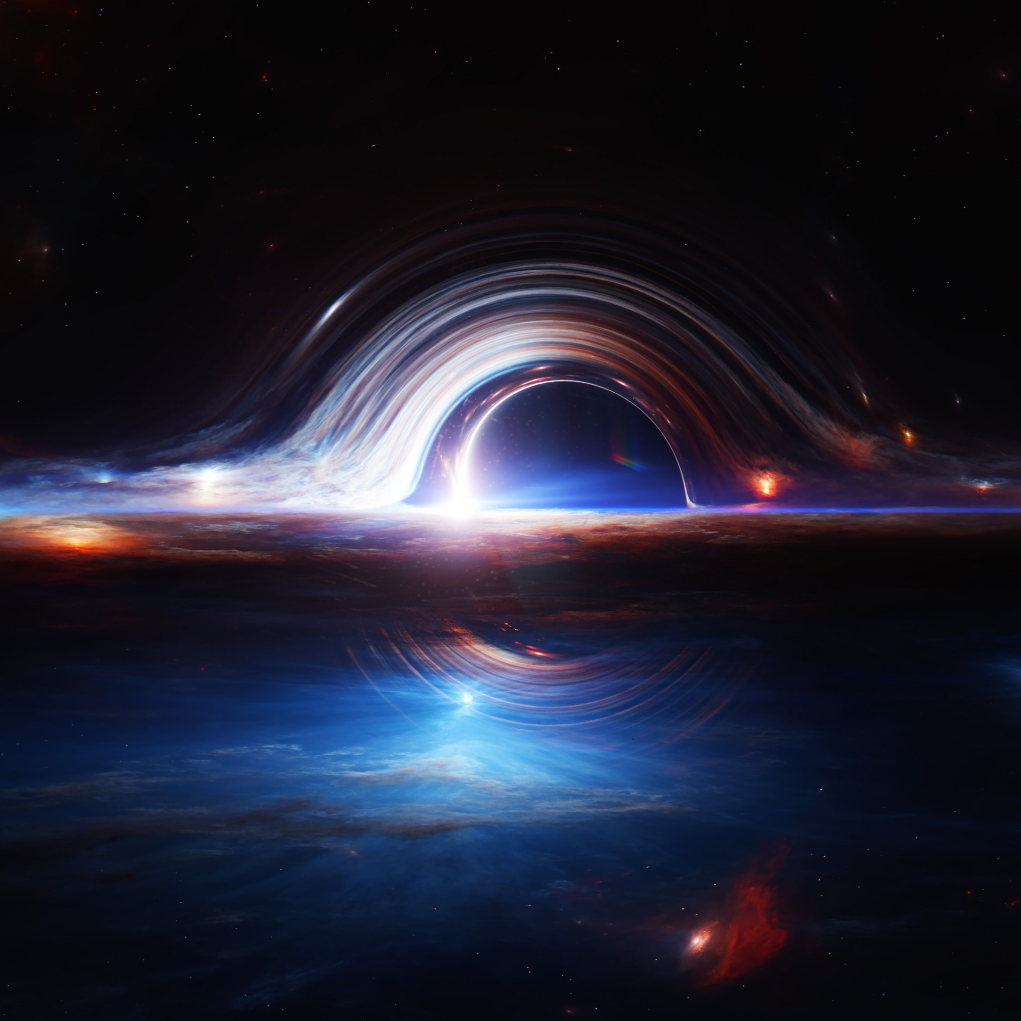 Phoenix A Black Hole 3D Render Wallpaper - 2048x2048