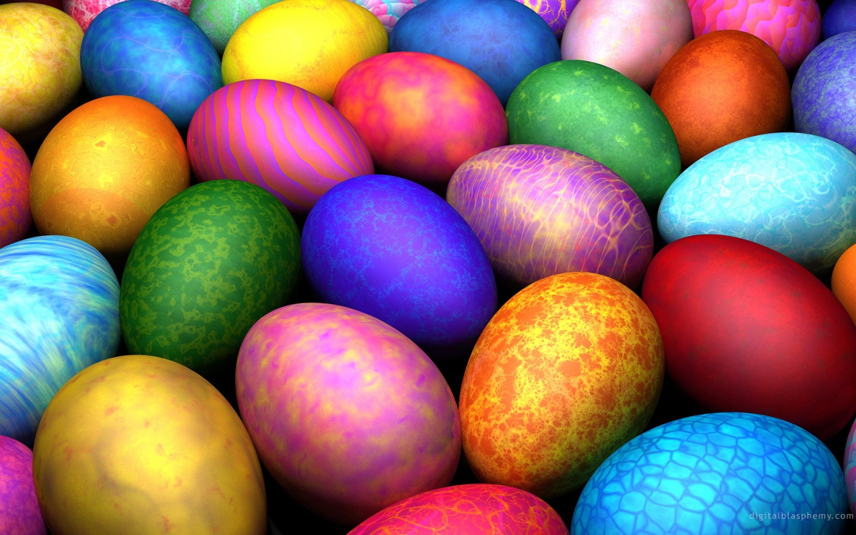 Download Colored Easter Eggs Wallpaper in 1680x1050 Resolution