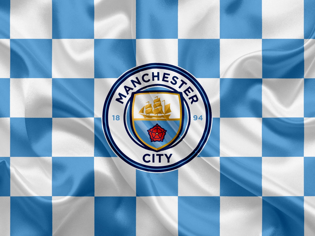 Download Manchester City Football Soccer Flag Wallpaper in 1280x960 Resolution