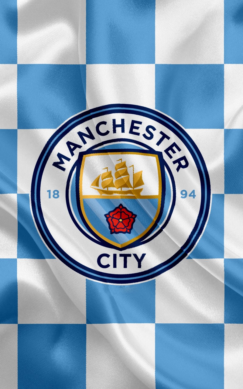 Download Manchester City Football Soccer Flag Wallpaper in 800x1280 Resolution