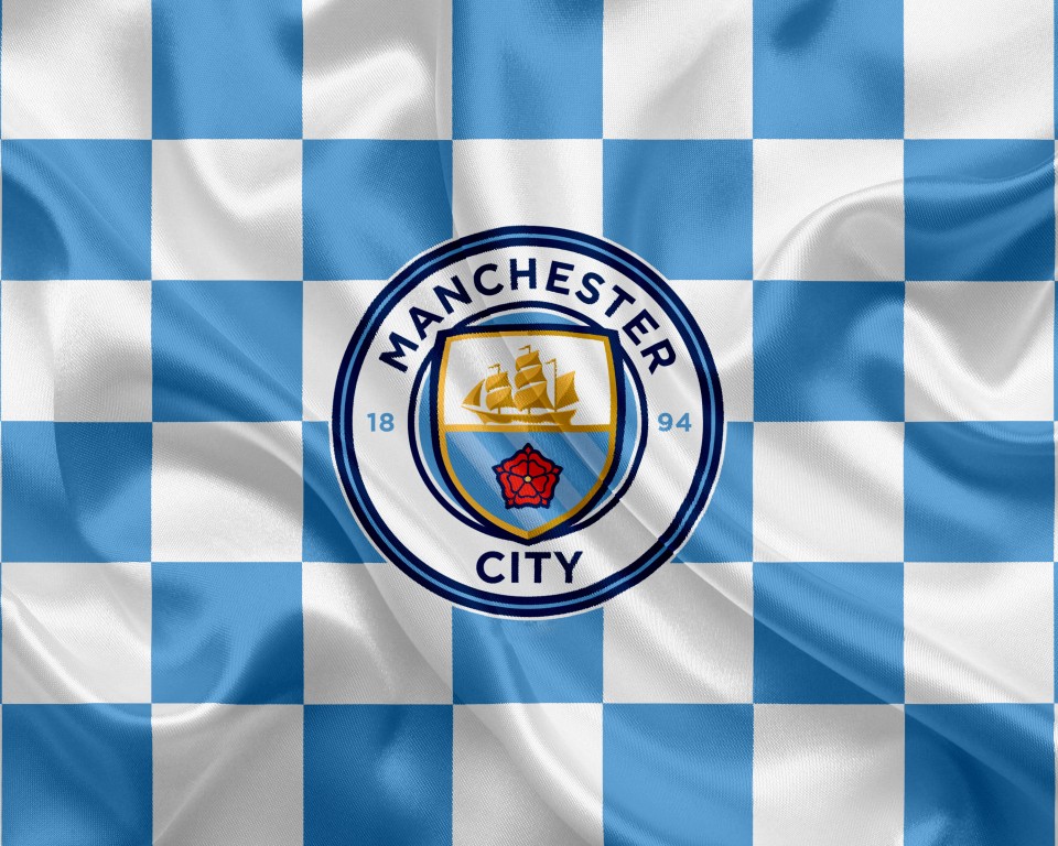 Download Manchester City Football Soccer Flag Wallpaper in 960x768 Resolution