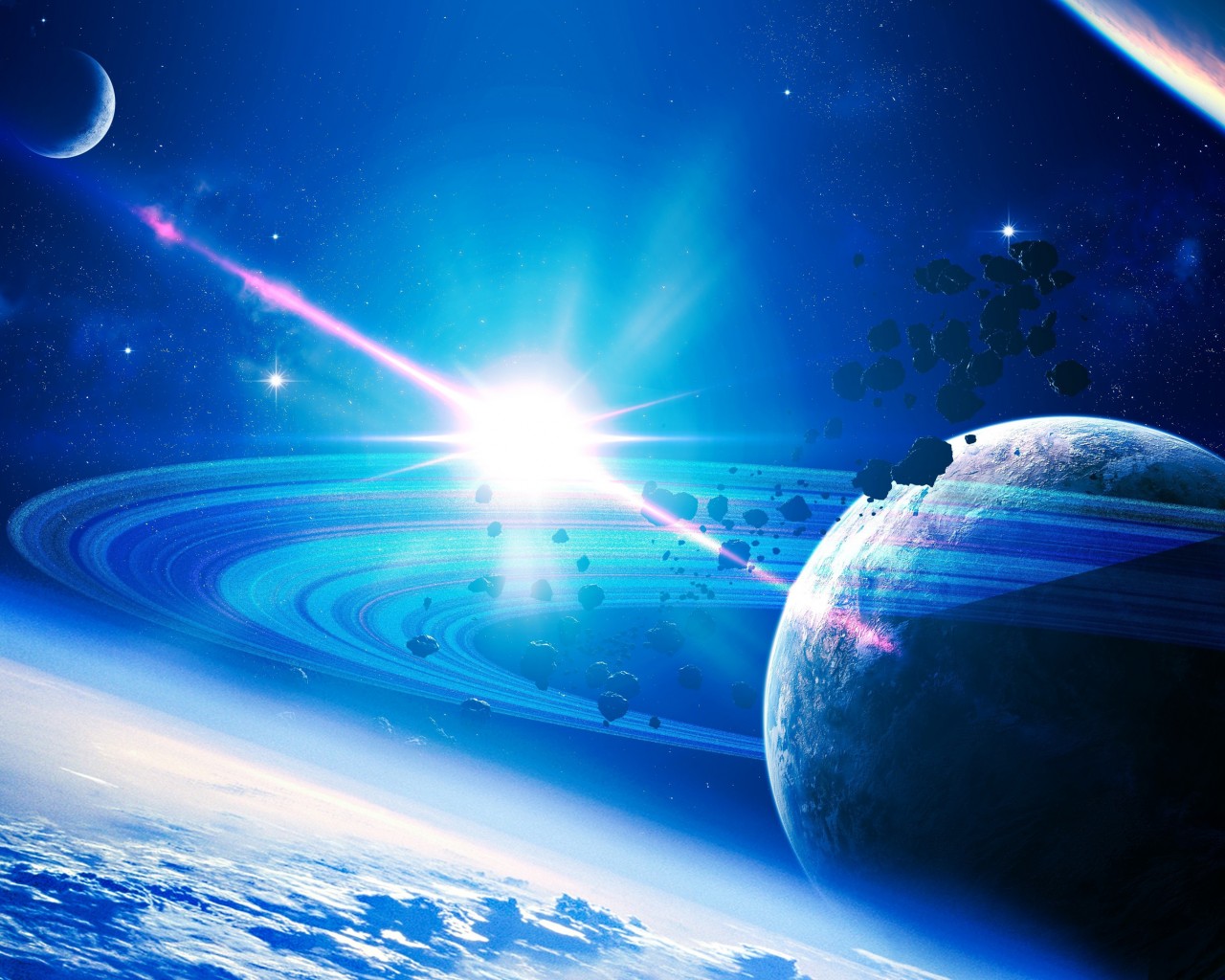 Download Giant Planets Star Lights Wallpaper in 1280x1024 Resolution