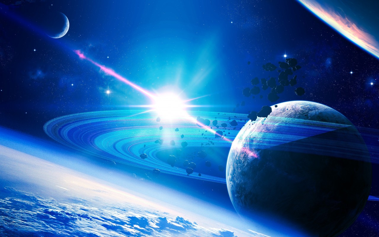 Download Giant Planets Star Lights Wallpaper in 1280x800 Resolution