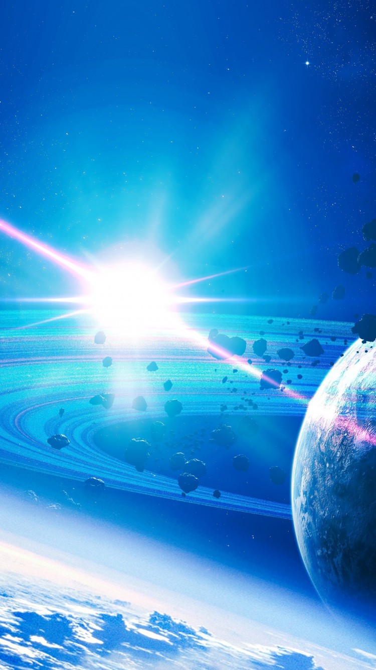 Download Giant Planets Star Lights Wallpaper in 750x1334 Resolution