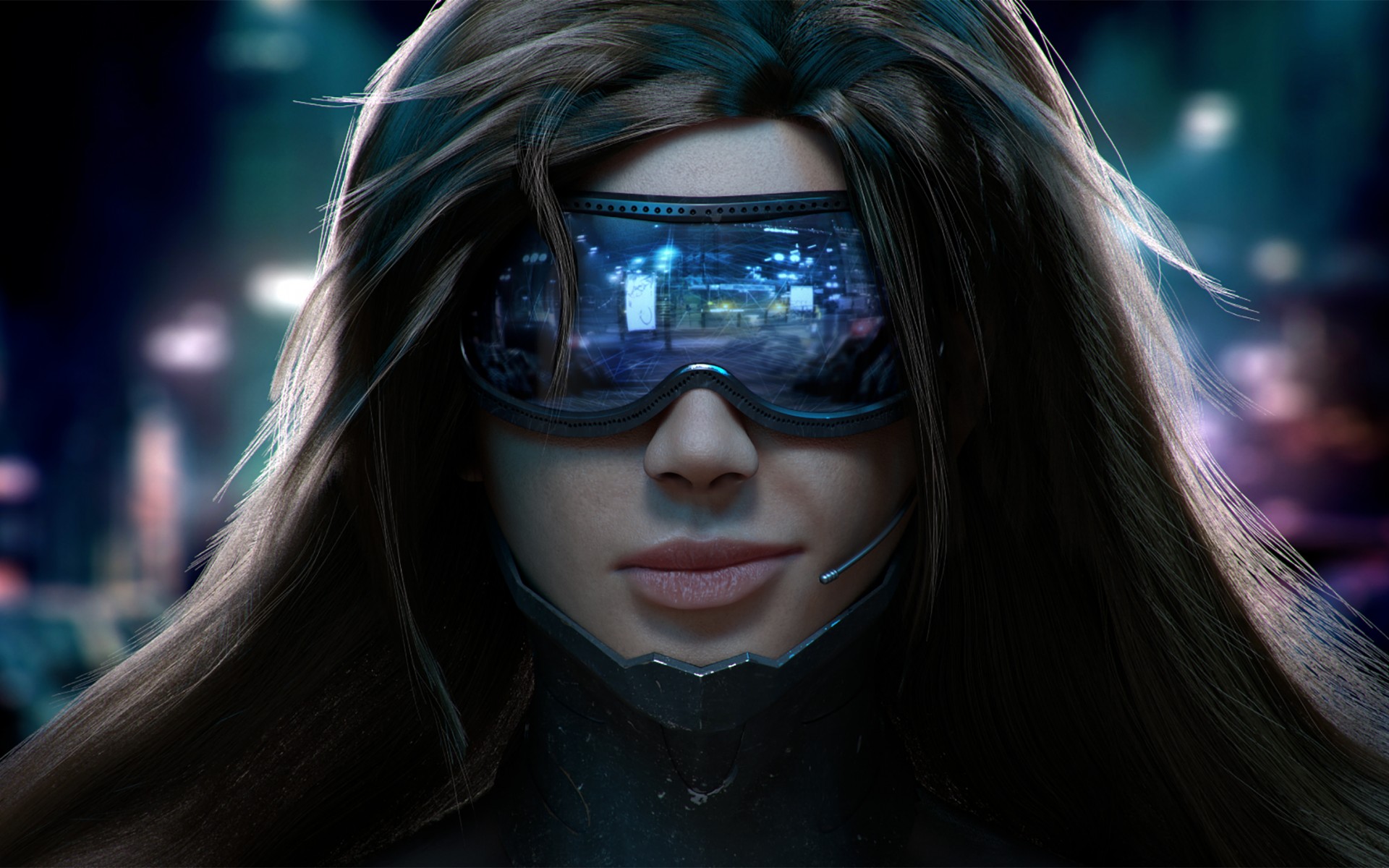 Download Cyberpunk 2077 Scifi Girl Wallpaper in 1920x1200 Resolution