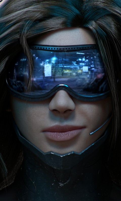 Download Cyberpunk 2077 Scifi Girl Wallpaper in 480x800 Resolution