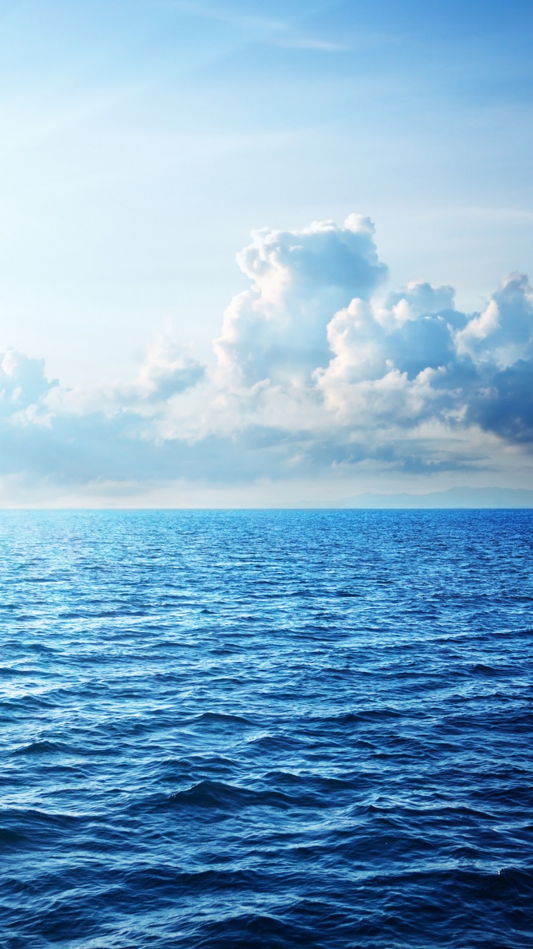 Download Sea Water Blue Sky Horizon Wallpaper in 1080x1920 Resolution
