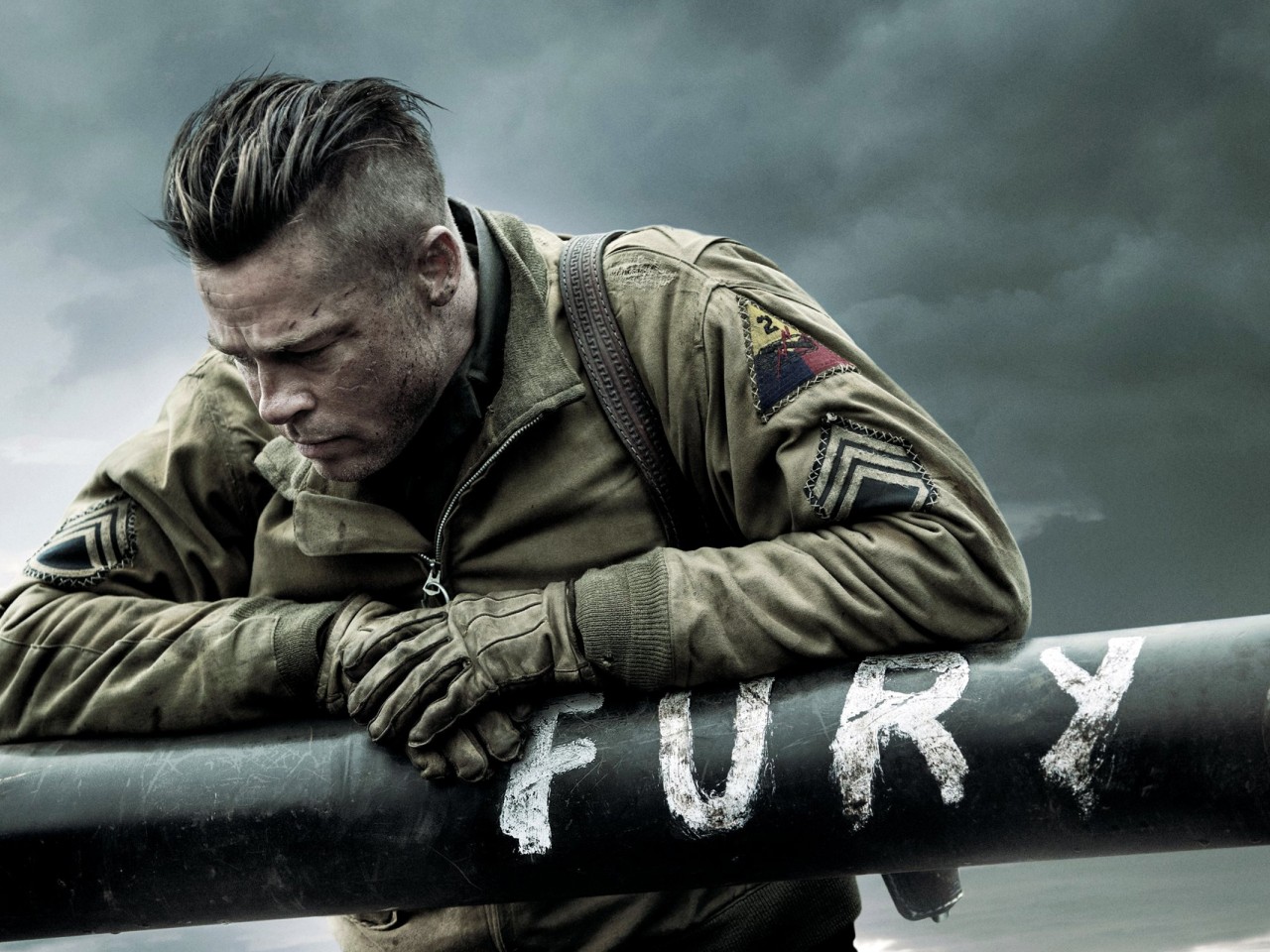 Download Fury Movie 2014 Brad Pitt Wallpaper in 1280x960 Resolution