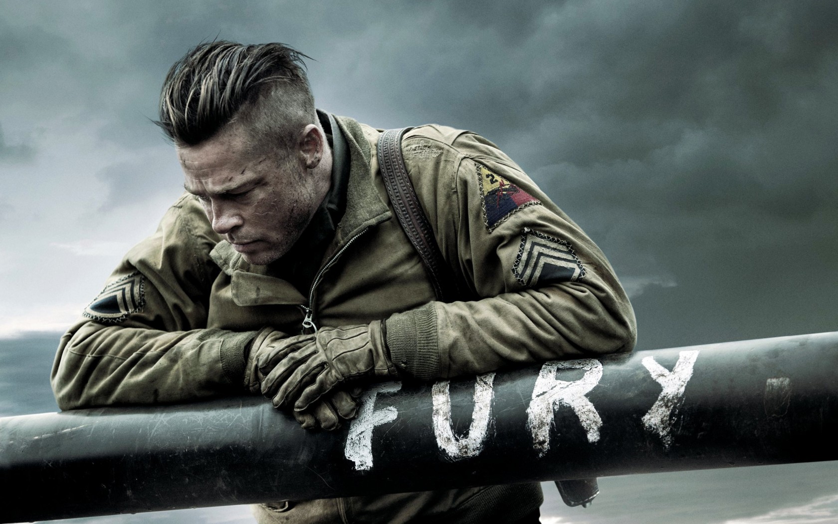 Download Fury Movie 2014 Brad Pitt Wallpaper in 1680x1050 Resolution