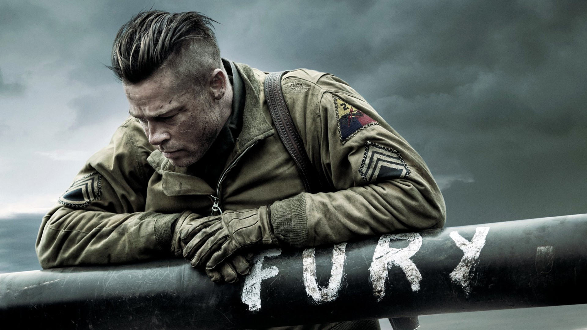 Download Fury Movie 2014 Brad Pitt Wallpaper in 1920x1080 Resolution