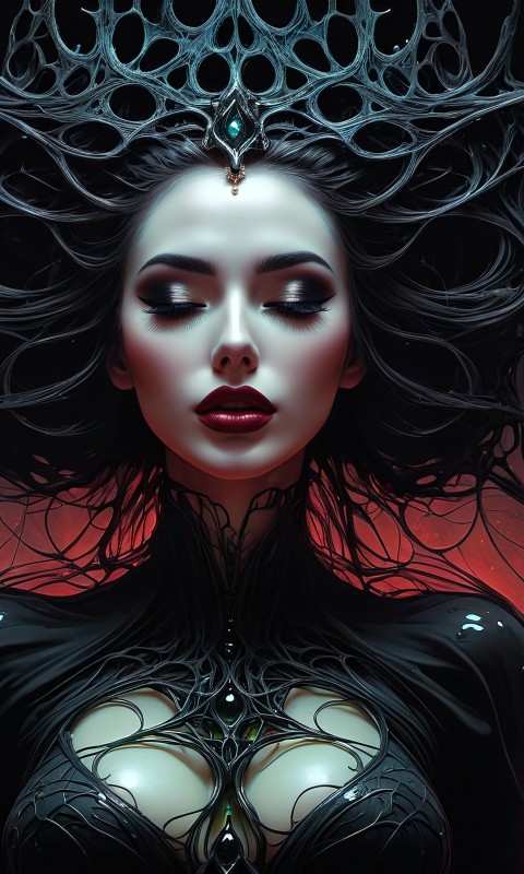 Download Underworld Queen Digital Art Wallpaper in 480x800 Resolution