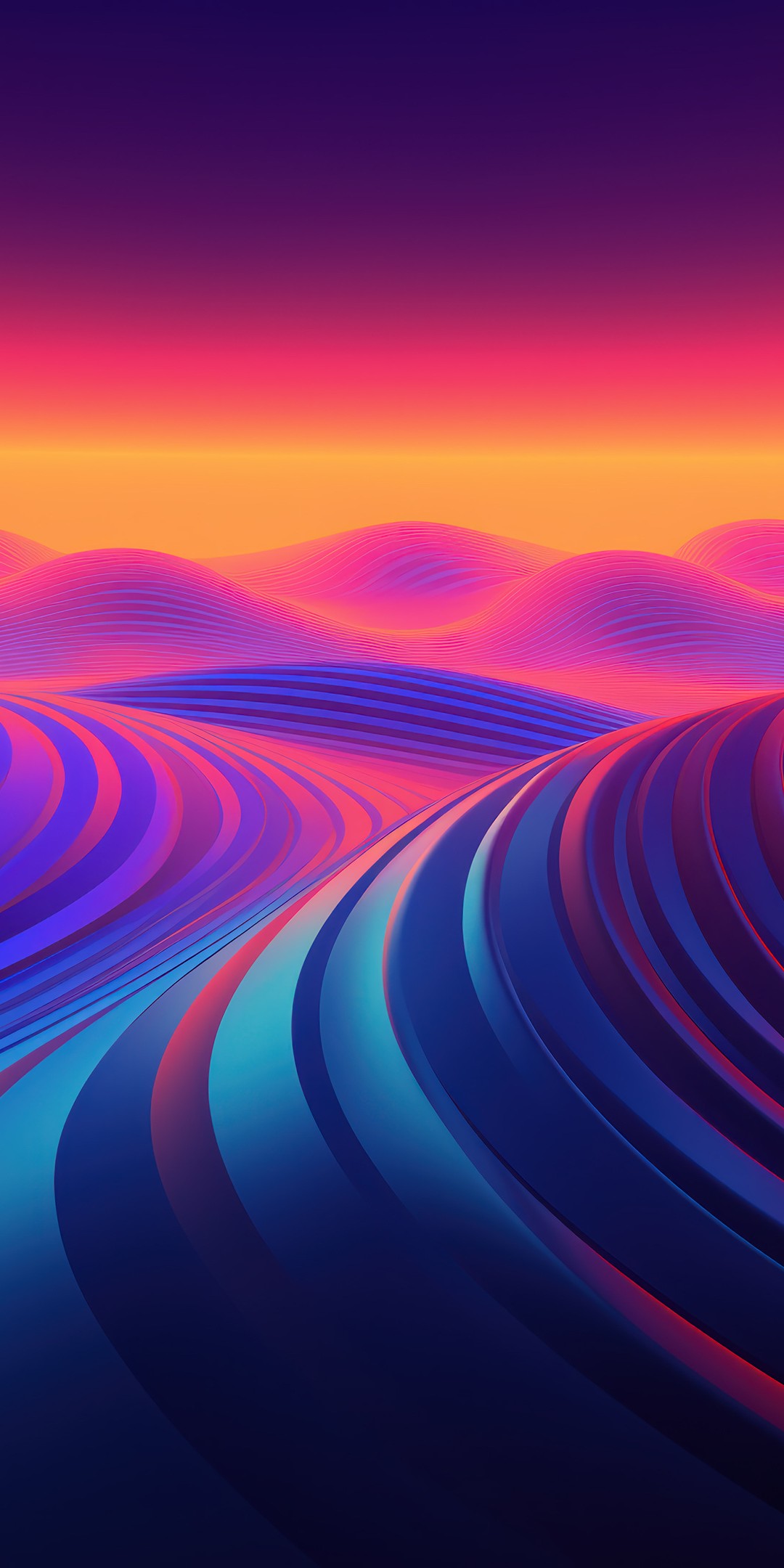 Download Dune Colorful Abstract Digital Art Wallpaper in 1080x2160 Resolution