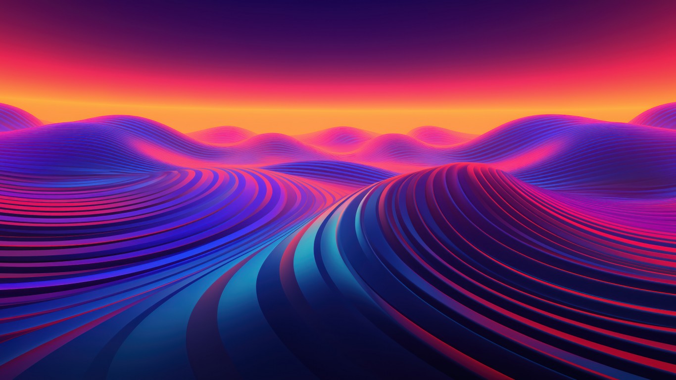 Download Dune Colorful Abstract Digital Art Wallpaper in 1366x768 Resolution