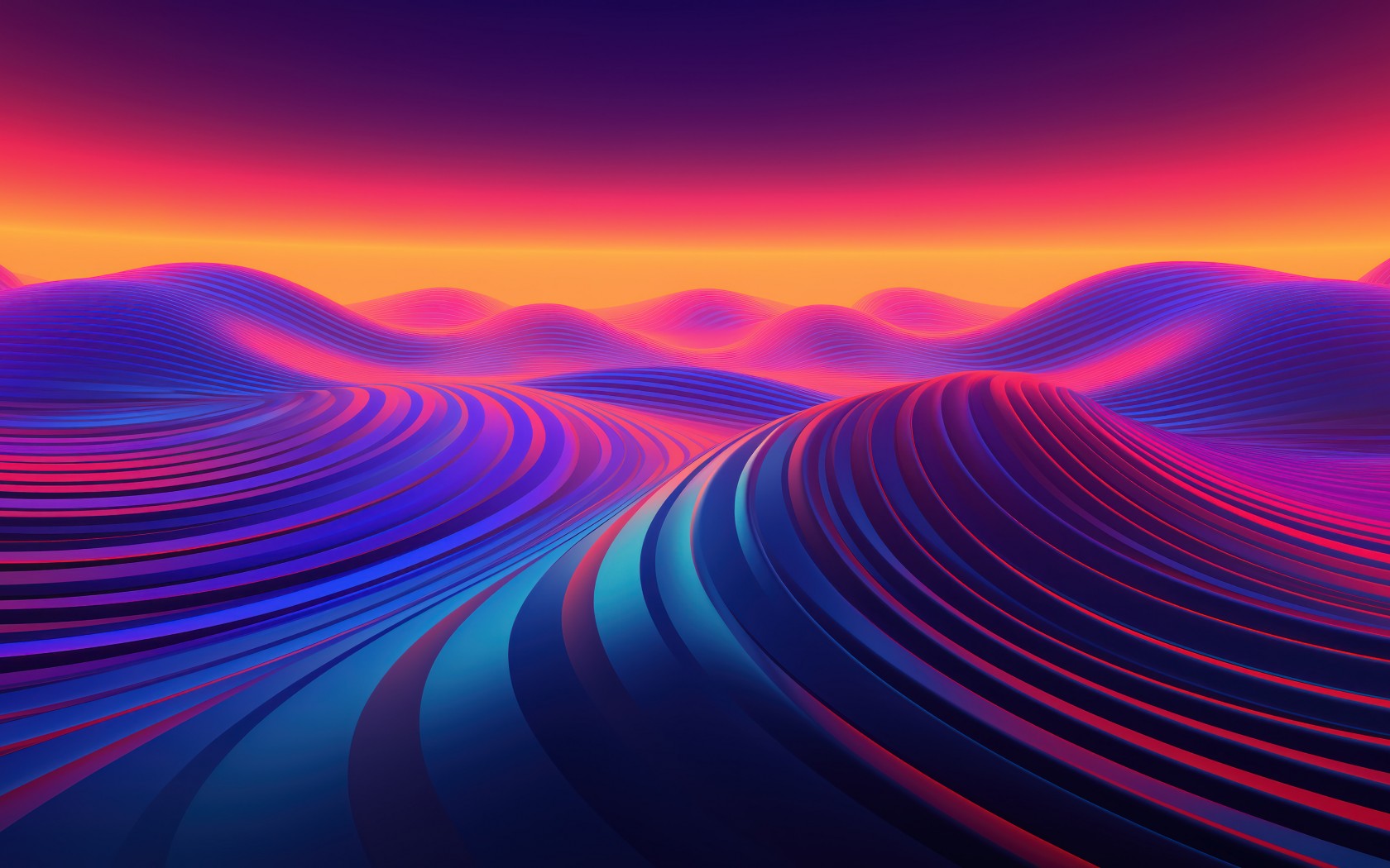 Download Dune Colorful Abstract Digital Art Wallpaper in 1680x1050 Resolution