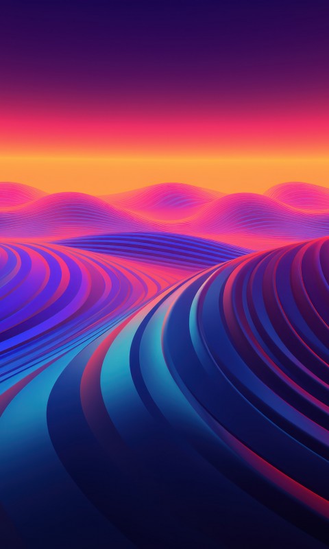 Download Dune Colorful Abstract Digital Art Wallpaper in 480x800 Resolution
