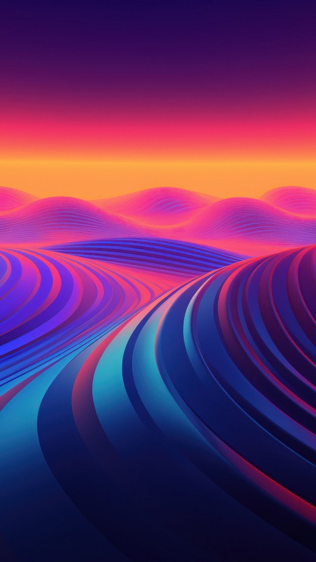 Download Dune Colorful Abstract Digital Art Wallpaper in 640x1136 Resolution