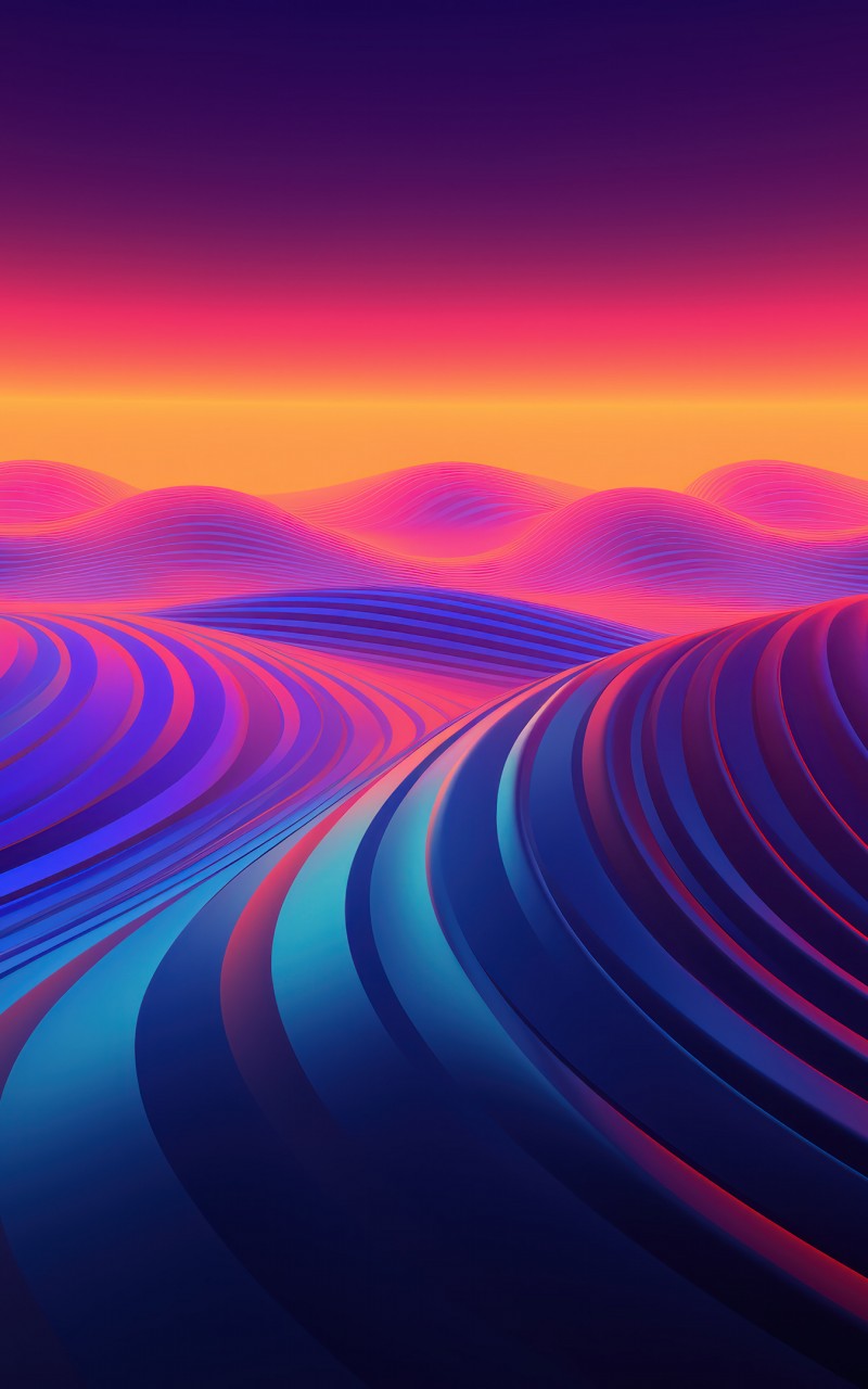 Download Dune Colorful Abstract Digital Art Wallpaper in 800x1280 Resolution