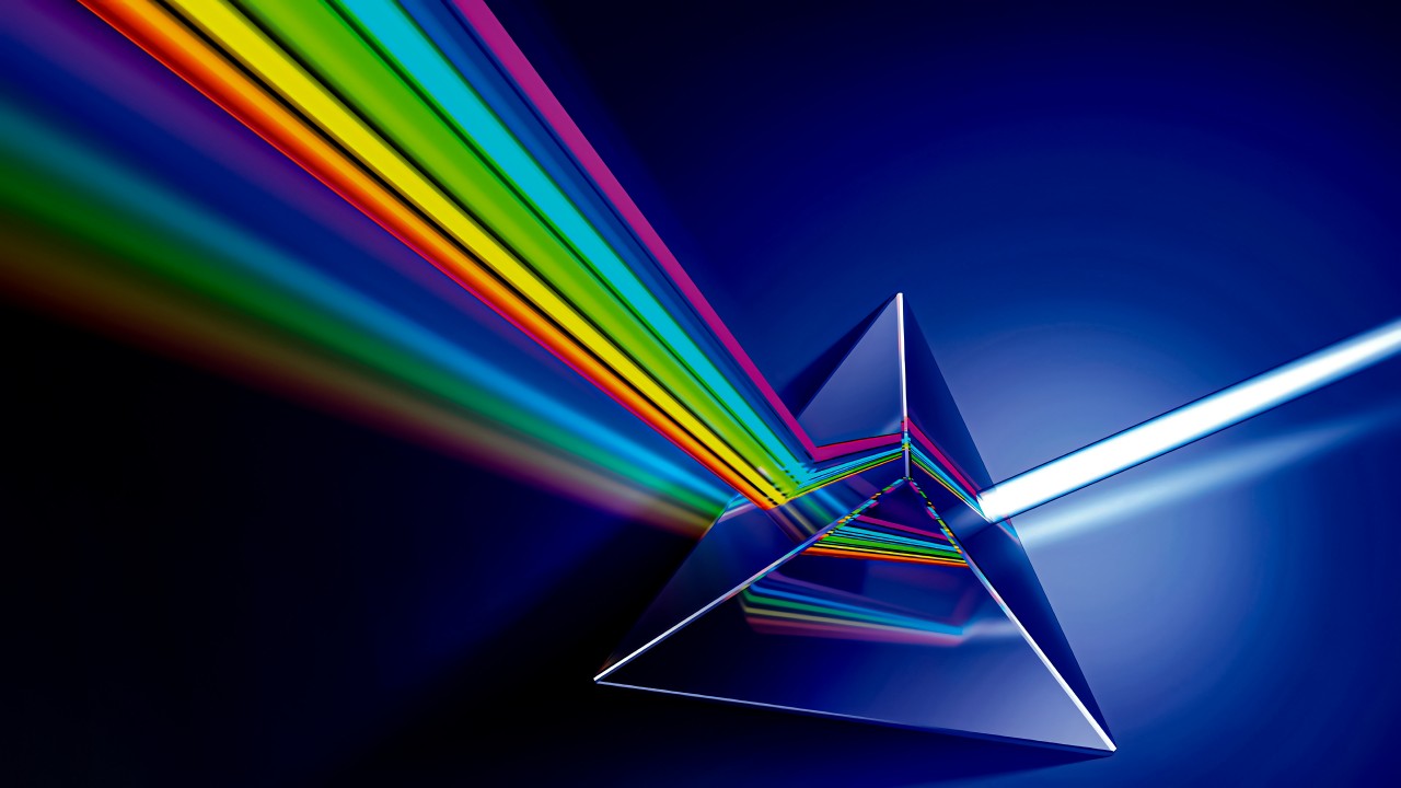 Download Abstract Triangle Prism Colors Wallpaper in 1280x720 Resolution