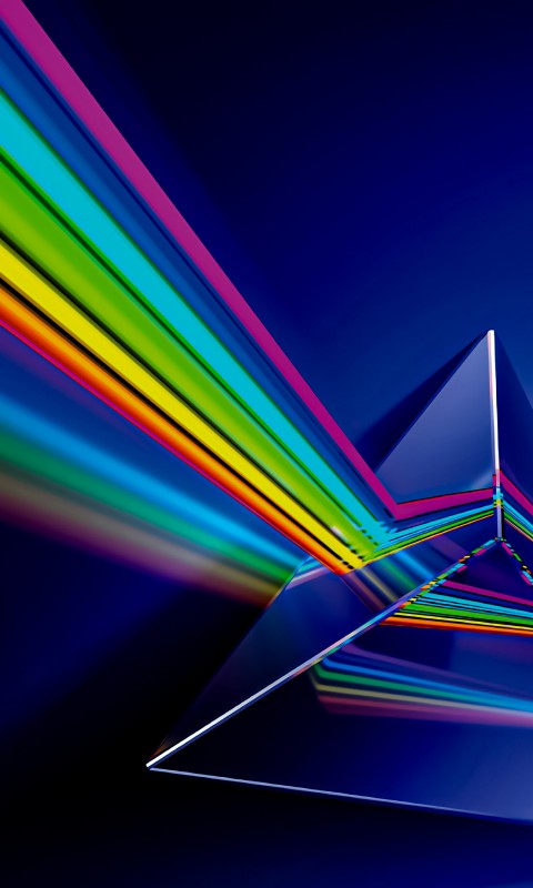Download Abstract Triangle Prism Colors Wallpaper in 480x800 Resolution