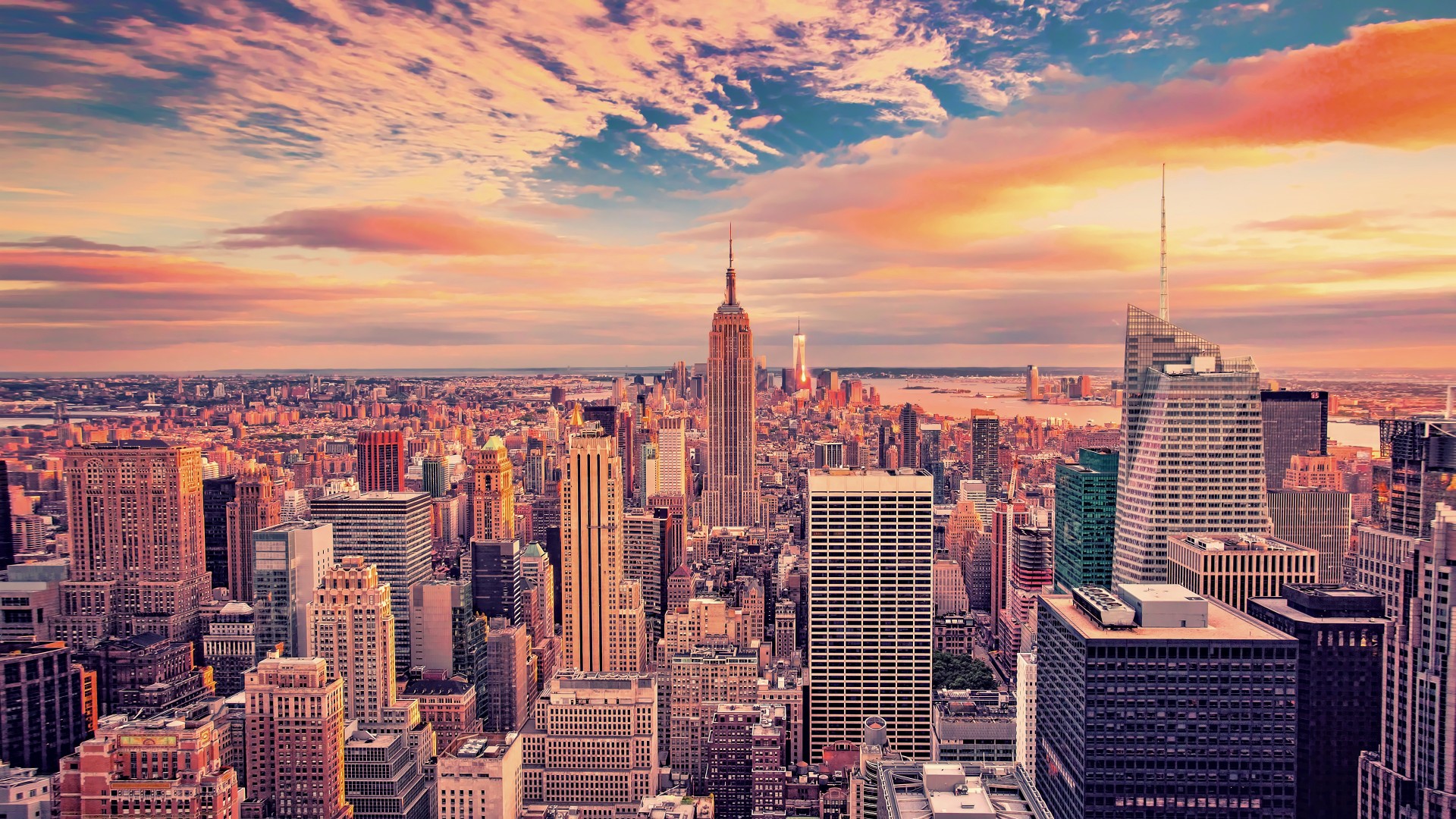Download Empire State Building New York USA Wallpaper in 1920x1080 Resolution