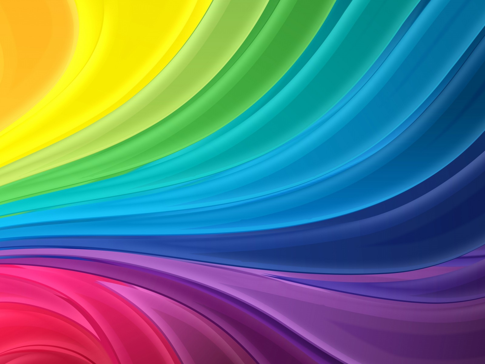 Download Abstract Rainbow Color Waves Wallpaper in 1600x1200 Resolution