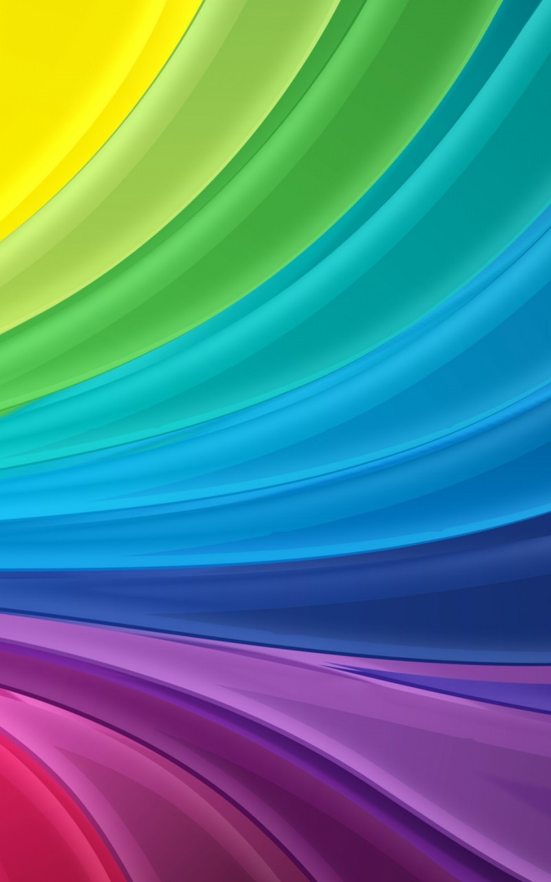 Download Abstract Rainbow Color Waves Wallpaper in 800x1280 Resolution