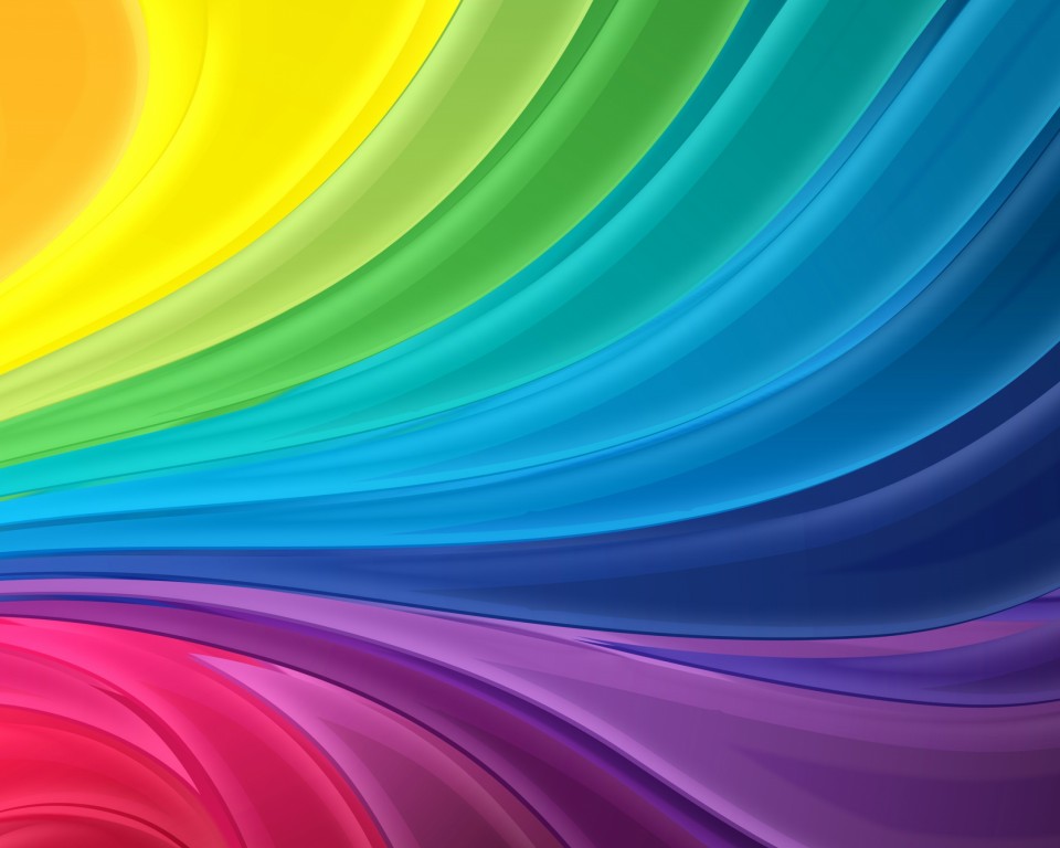 Download Abstract Rainbow Color Waves Wallpaper in 960x768 Resolution