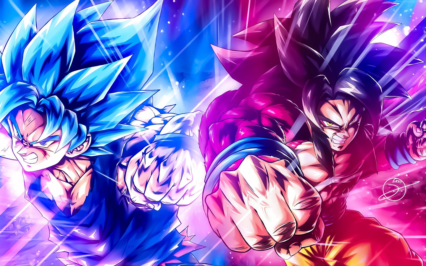 Download Super Saiyan Blue 4 Son Goku Wallpaper in 1440x900 Resolution