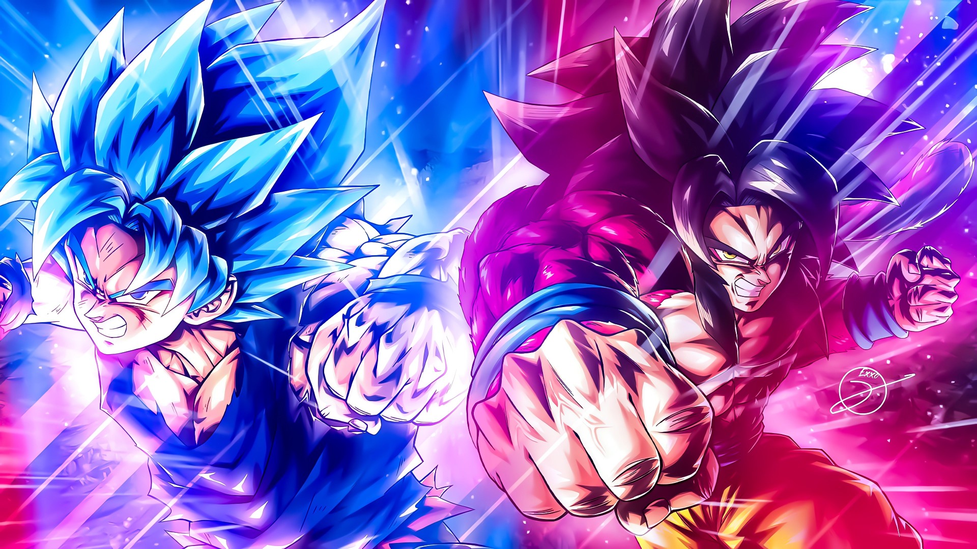 Download Super Saiyan Blue 4 Son Goku Wallpaper in 1920x1080 Resolution