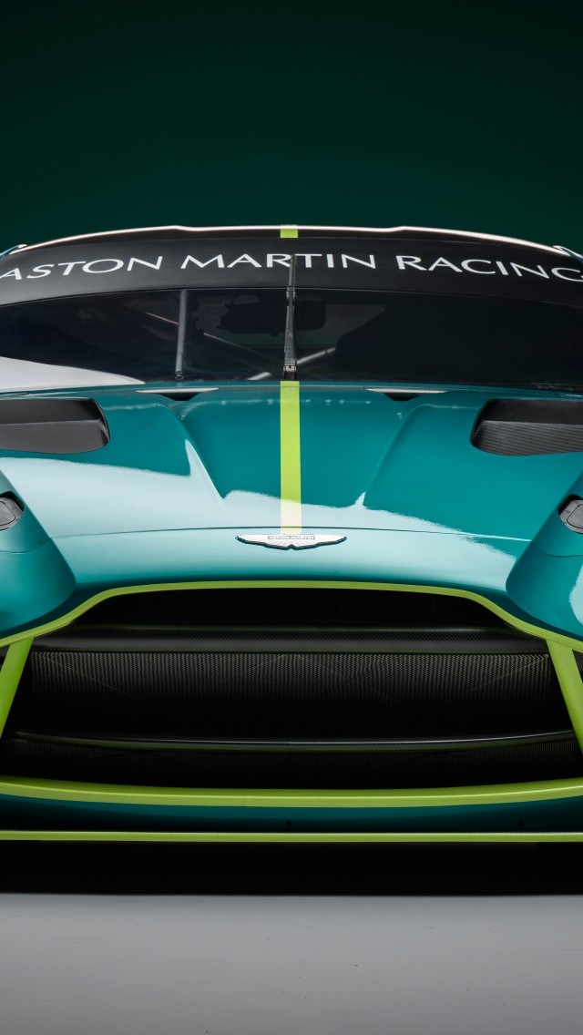Download Aston Martin Vantage GT3 Front Wallpaper in 640x1136 Resolution
